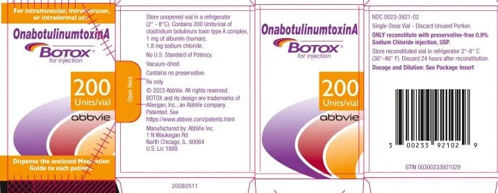 BOTOX (onabotulinumtoxinA) — 200-unit vial