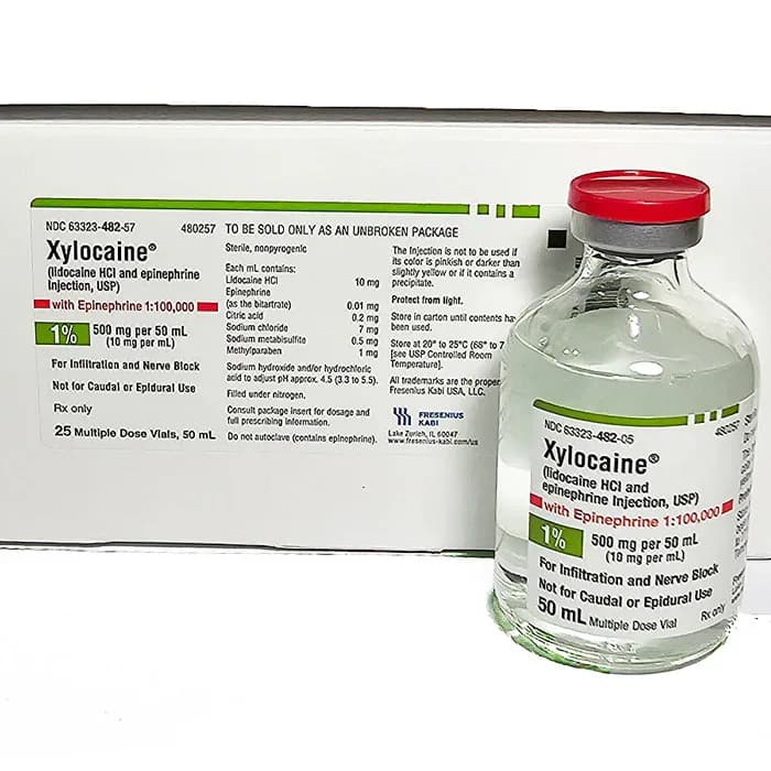 Lidocaine 1% with Epinephrine 1:100,000 — 50 mL MDV