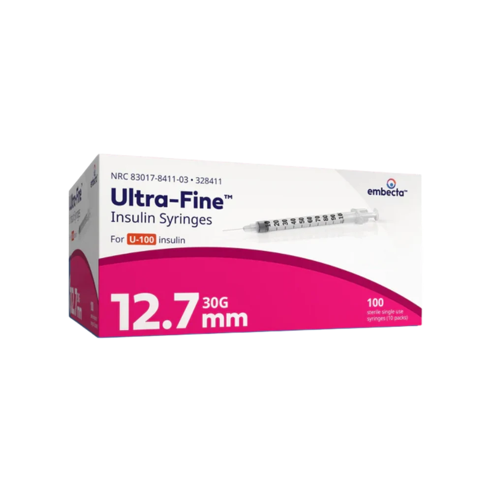 0.3mL BD™ Insulin Syringe 30G x 1/2" BD Ultra-Fine™ Needle (100)