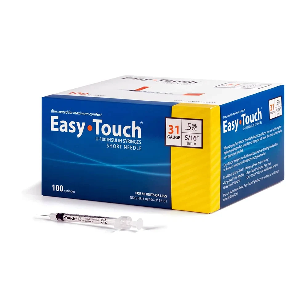 MHC Medical MHC - Easy Touch .5cc Insulin Syringe 31g x 5/16 (100/BX)