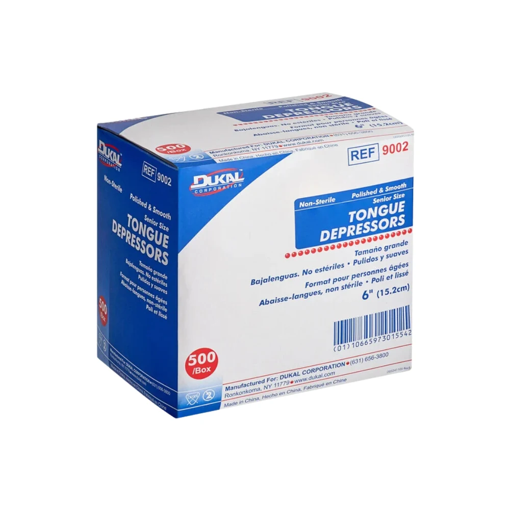 Dukal Tongue Depressors Non-Sterile 6" (500)