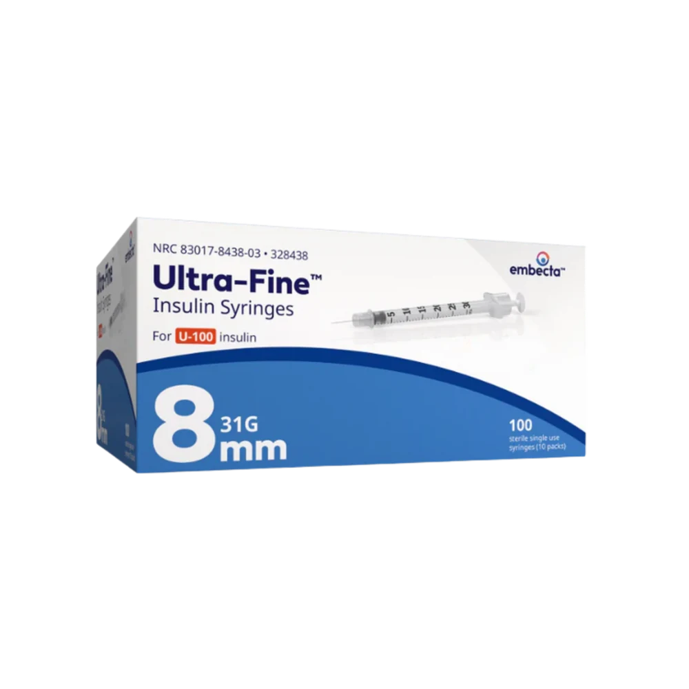 BD Insulin Syringe, 0.5cc, 31G x 5/16" (100)