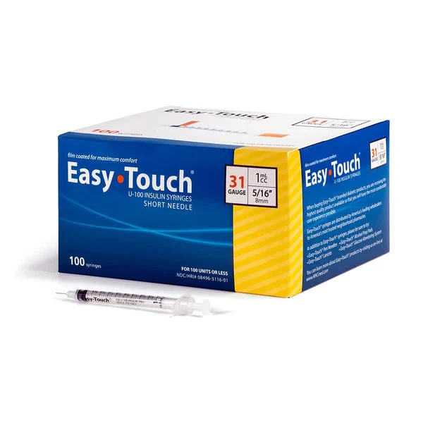 MHC Medical MHC - Easy Touch 1cc Insulin Syringe 31g x 5/16 (100/BX)