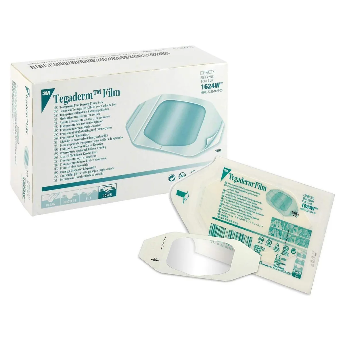 Tegaderm Transparent Film Dressing 1624W 100pk